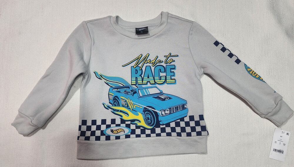 Hot wheels ''Made to race'' toddlers sweater 2T
